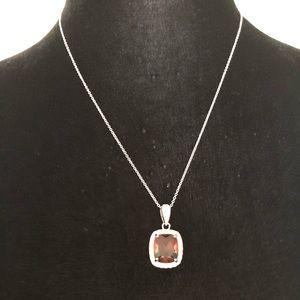 NWOT Sterling silver mystic topaz necklace